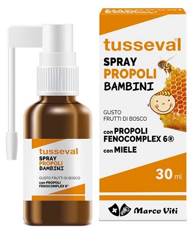 TUSSEVAL GOLA PROPOLI SPRAY PER BAMBINI 30 ML - goldeneffe.it