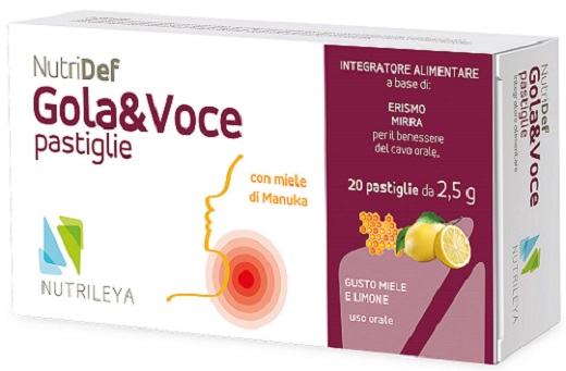 NUTRIDEF GOLA & VOCE MIELE E LIMONE 20 PASTIGLIE - goldeneffe.it