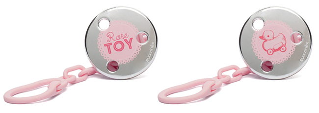 SUAVINEX ROSE TOY CLIP GIOIELLO ROSA - goldeneffe.it
