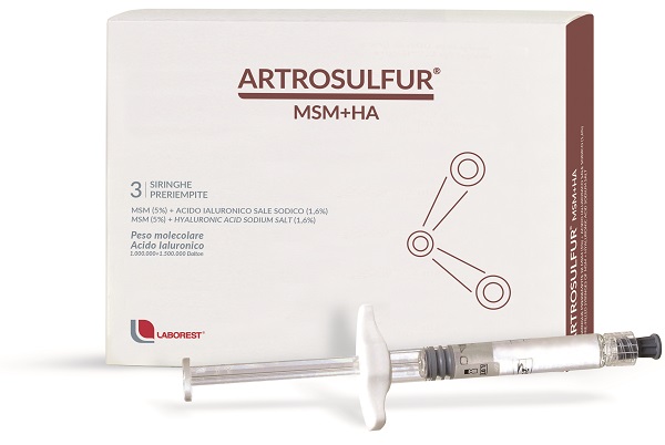 ARTROSULFUR MSM+HA SIRINGHE PRERIEMPITE INTRA-ARTICOLARI ACIDO IALURONICO 2 ML - goldeneffe.it