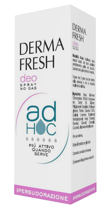 DERMAFRESH DEO SPRAY NO GAS AD HOC IPERSUDORAZIONE DEODORANTE 100 ML - goldeneffe.it