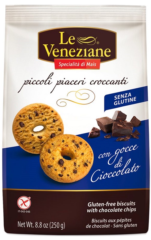 LE VENEZIANE BISCOTTI GOCCE DI CIOCCOLATO 250 G - goldeneffe.it