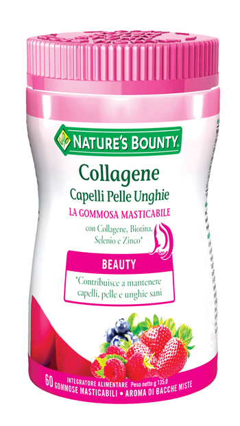 COLLAGENE CAPELLI PELLE UNGHIE 60 GOMMOSE MASTICABILI - goldeneffe.it