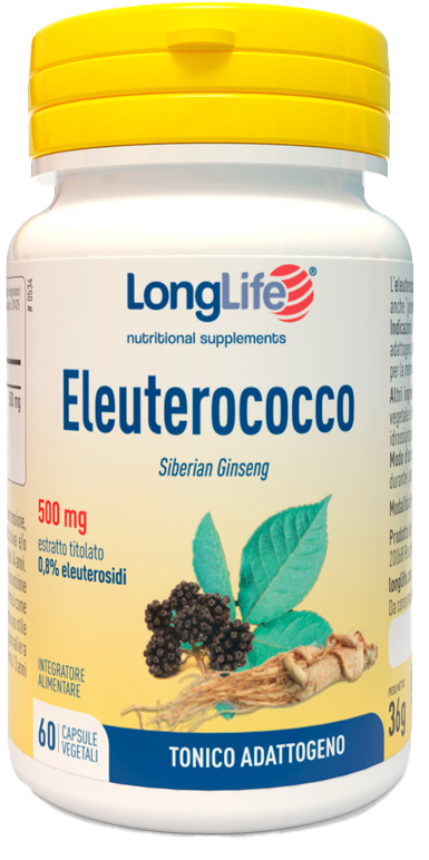 LONGLIFE ELEUTEROCOCCO 0,8% 60 CAPSULE 500MG - goldeneffe.it