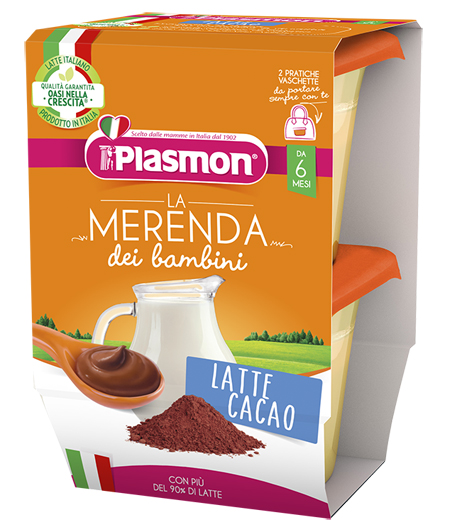 PLASMON LA MERENDA DEI BAMBINI MERENDE LATTE CACAO ASETTICO 2 X 120 G - goldeneffe.it