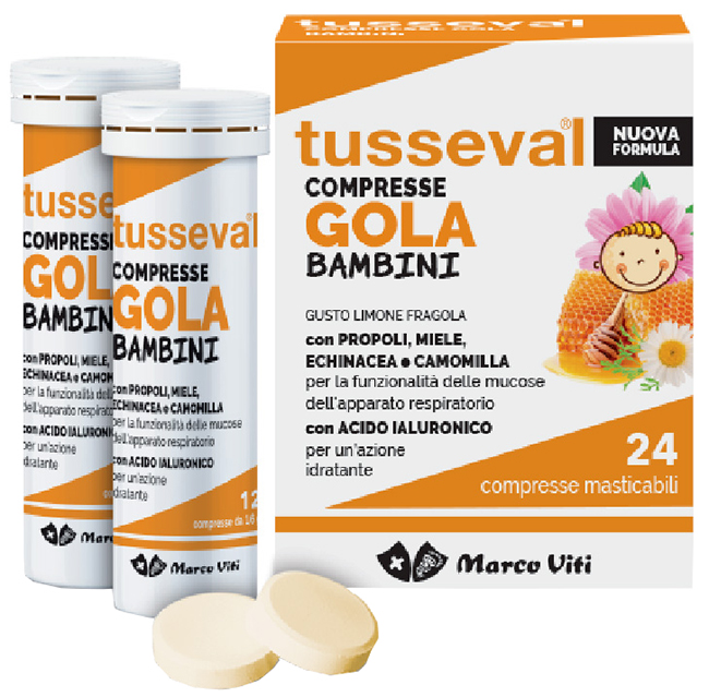 TUSSEVAL GOLA BAMBINI 24 COMPRESSE - goldeneffe.it