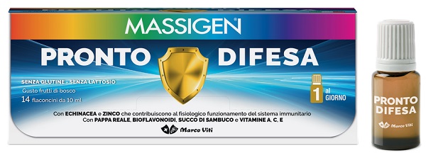 MASSIGEN PRONTO DIFESA 14 FLACONI X 10 ML - goldeneffe.it