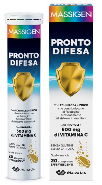 MASSIGEN PRONTO DIFESA 20 COMPRESSE EFFERVESCENTI - goldeneffe.it