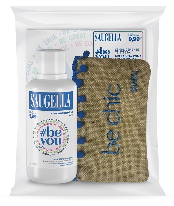 SAUGELLA BUNDLE PROMO POCHETTE 23 BE YOU 1 DERMOLIQUIDO 500 ML + POCHETTE CON PRODOTTI OMAGGIO - goldeneffe.it