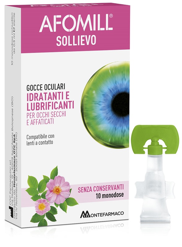 AFOMILL SOLLIEVO GOCCE OCULARI OCCHI 10 FIALE DA 0,5 ML - goldeneffe.it