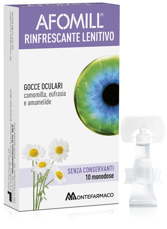 AFOMILL RINFRESCANTE SENZA CONSERVANTI 10 FIALE DA 0,5 ML - goldeneffe.it