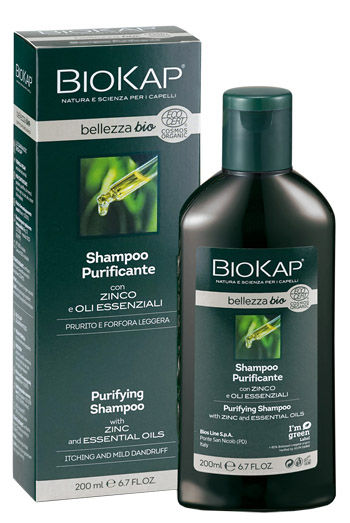 BIOKAP BELLEZZA BIO SHAMPOO PURIFICANTE COSMOS ECOCERT 200 ML BIOSLINE - goldeneffe.it