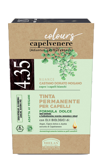 CAPELVENERE COLOURS TINTA CAPELLI 4,35N CASTANO DORATO MOGANO - goldeneffe.it