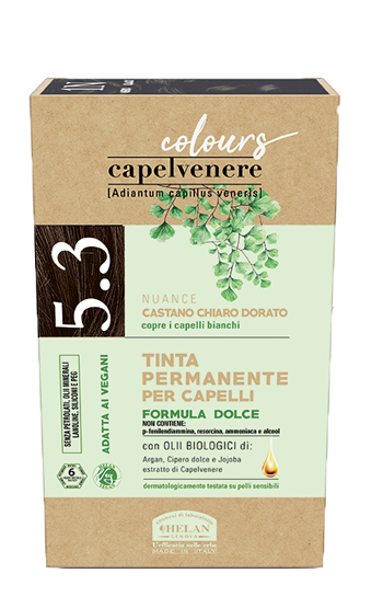 CAPELVENERE COLOURS TINTA CAPELLI 5,3N CASTANO CHIARO DORATO - goldeneffe.it