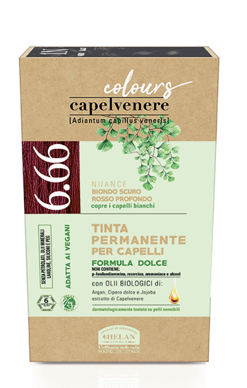 CAPELVENERE COLOURS TINTA CAPELLI 6,66N BIONDO SCURO ROSSO PROFONDO - goldeneffe.it