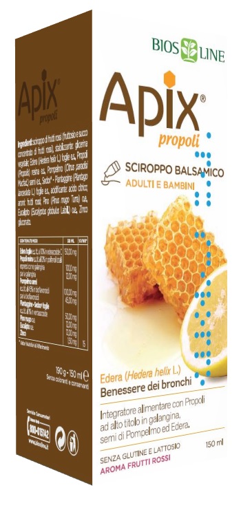 APIX PROPOLI SCIROPPO BALSAMICO SENZA CONSERVANTI 150 ML BIOSLINE - goldeneffe.it
