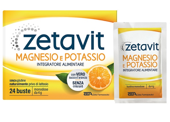 ZETAVIT MAGNESIO POTASSIO SENZA ZUCCHERO 24 BUSTINE DA 6 G - goldeneffe.it