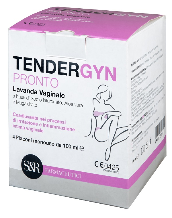 TENDERGYN PRONTO LAVANDA VAGINALE A BASE DI SODIO IALURONATO ALOE VERA E MAGARLDRATO 4X100 ML - goldeneffe.it
