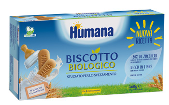 HUMANA BISCOTTO BABY BIO 2 SACCHETTI DA 180 G - goldeneffe.it