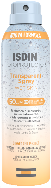 FOTOPROTECTOR TRANSPARENT WET SKIN SPRAY 50+ 250 ML - goldeneffe.it