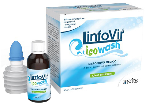SOLUZIONE SALINA ISOTONICA LINFOVIR ISOWASH 8 FLACONI DA 60 ML - goldeneffe.it