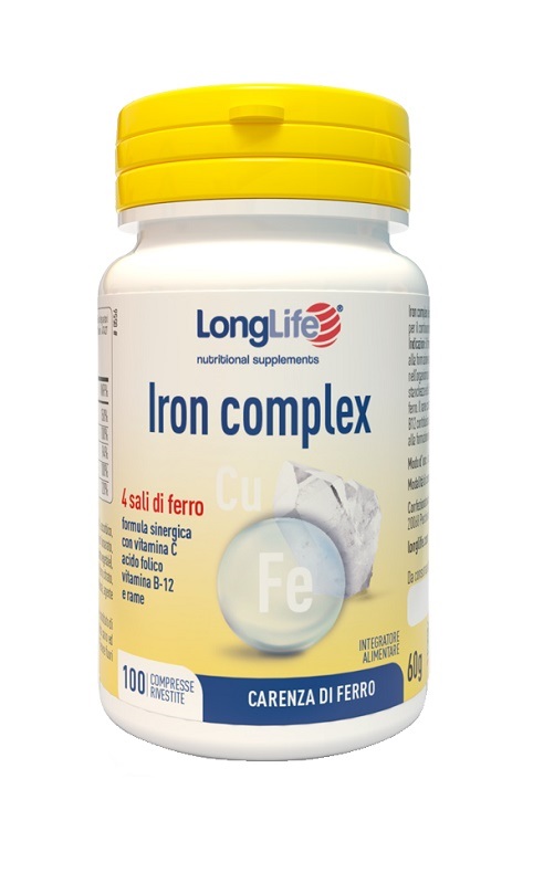 LONGLIFE IRON COMPLEX 100 COMPRESSE RIVESTITE - goldeneffe.it
