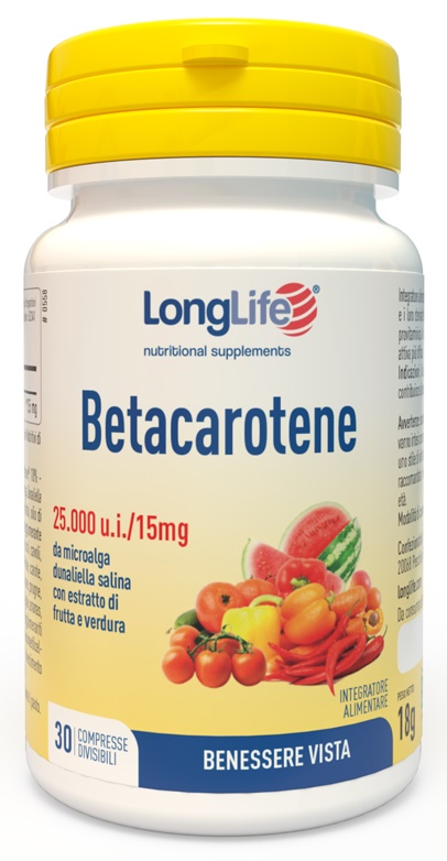 LONGLIFE BETACAROTENE 25000 UI 30 COMPRESSE - goldeneffe.it