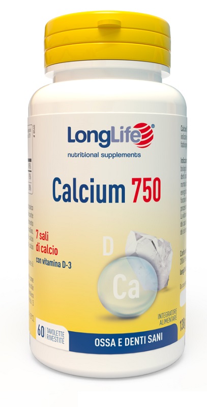 LONGLIFE CALCIUM 750 MG 60 TAVOLETTE - goldeneffe.it