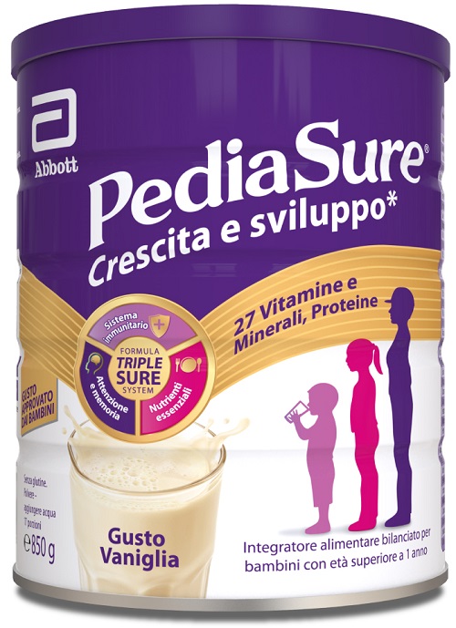PEDIASURE CRESCITA&SVILUPPO VANIGLIA 850 G - goldeneffe.it