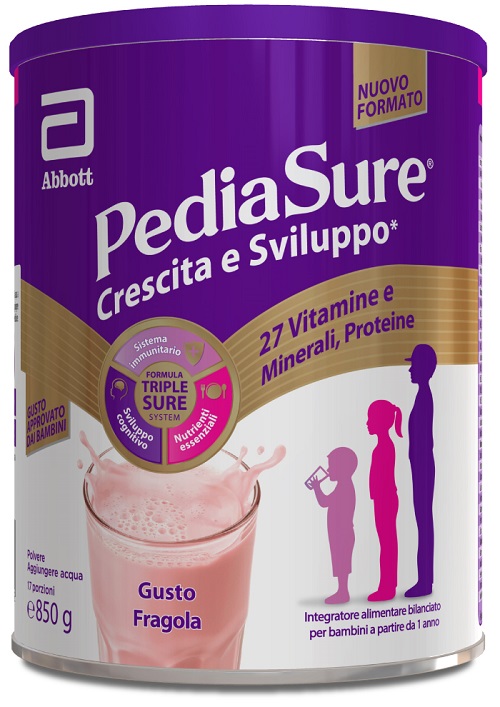 PEDIASURE CRESCITA&SVILUPPO FRAGOLA 850 G - goldeneffe.it