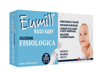 EUMILL NASO BABY SOLUZIONE FISIOLOGICA 20 CONTENITORI MONODOSE 5 ML - goldeneffe.it