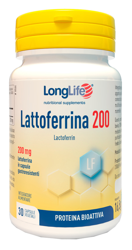LONGLIFE LATTOFERRINA200 30 CAPSULE VEGETALI DA 550 MG - goldeneffe.it