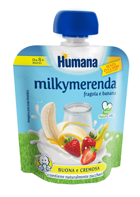 MILKYMERENDA FRAGOLA BANANA 100 G - goldeneffe.it