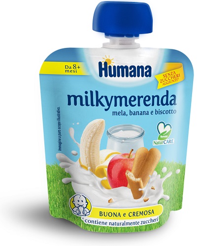 MILKYMERENDA MELA-BANANA BISCOTTO 100 G - goldeneffe.it