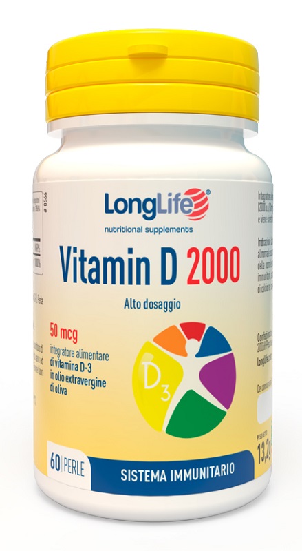 LONGLIFE VITAMIN D 2000 UI 60 PERLE - goldeneffe.it