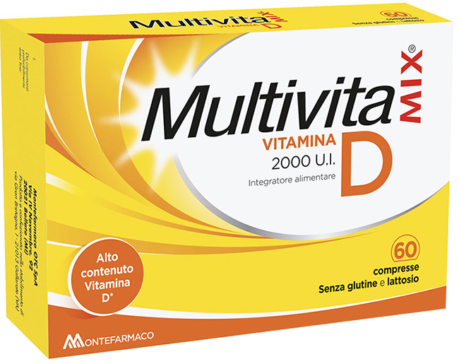 MULTIVITAMIX VITAMINA D 2000 UI 60 COMPRESSE - goldeneffe.it