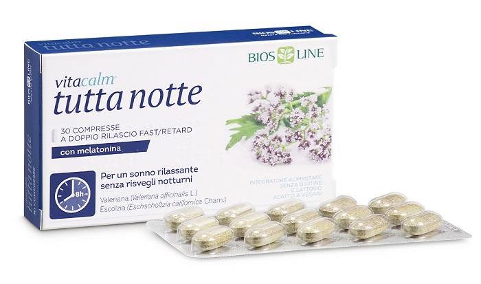 VITACALM TUTTA NOTTE CON MELATONINA 30 COMPRESSE - goldeneffe.it