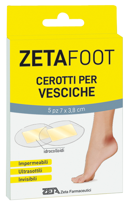 ZETAFOOT CEROTTO IDROCOLLOIDALE VESCICHE 5 PEZZI - goldeneffe.it