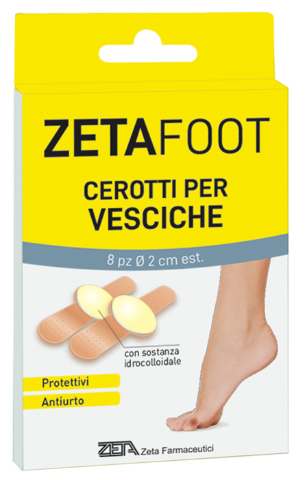 ZETAFOOT CEROTTO IDROCOLLOIDALE VESCICHE 8 PEZZI - goldeneffe.it
