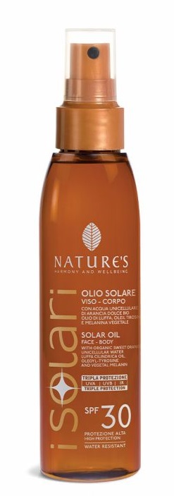 NATURE'S I SOLARI OLIO SOLARE VISO CORPO SPF 30 150 ML - goldeneffe.it