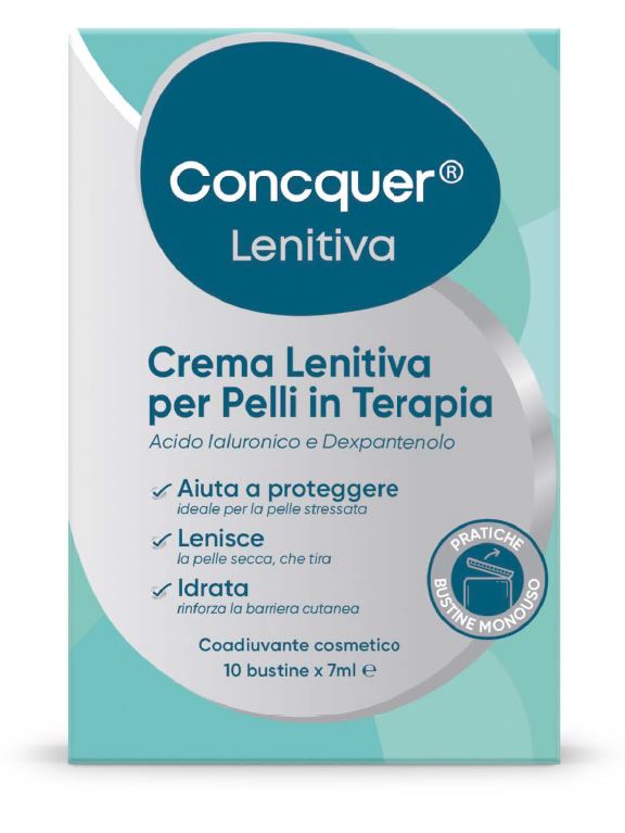 CONCQUER CREMA LENITIVA 10 BUSTINE DA 7 ML - goldeneffe.it