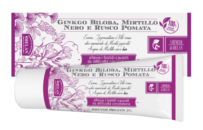 I RIMEDI DI HELAN GINKGO BILOBA MIRTILLO NERO RUSCO POMATA 75 ML - goldeneffe.it