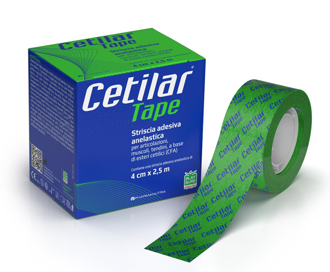 STRISCIA ADESIVA ANELASTICA CETILAR TAPE CM 4 X 2,5 M - goldeneffe.it