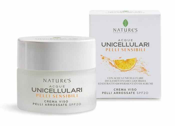 NATURE'S ACQUE UNICELLULARI CREMA VISO PELLI ARROSSATE SPF20 50 ML - goldeneffe.it