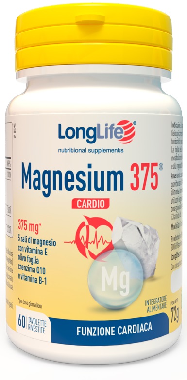 LONGLIFE MAGNESIUM 375 CARDIO 60 TAVOLETTE - goldeneffe.it