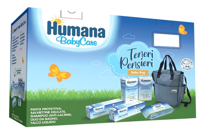 TENERI PENSIERI BABY BAG BABY CARE PASTA 100 ML + SALVIETTE 72 PEZZI + OLIO DA BAGNO 200 ML + SHAMPOO 200 ML + TALCO LIQUIDO 100 ML - goldeneffe.it