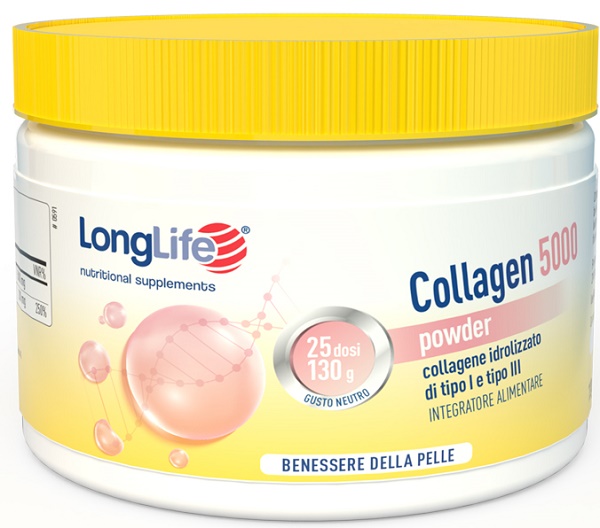 LONGLIFE COLLAGEN 5000 POWDER 130 G - goldeneffe.it
