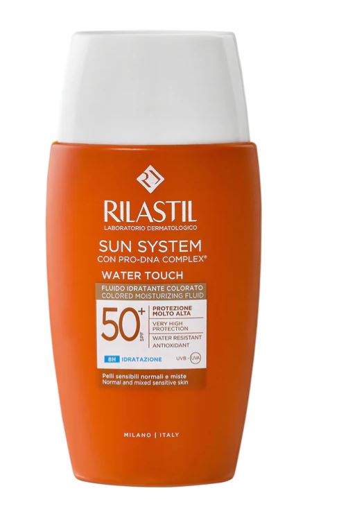 RILASTIL SUN SYSTEM WATER TOUCH COLOR FLUIDO SPF50+ 50 ML - goldeneffe.it