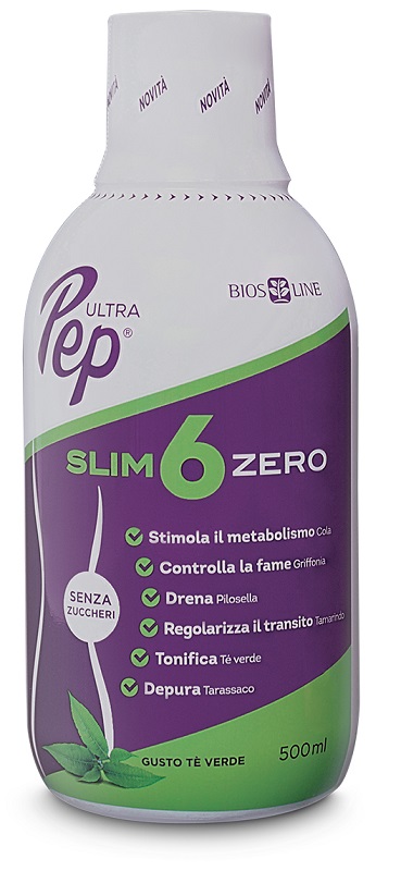 ULTRA PEP SLIM 6 ZERO TE' VERDE 500 ML BIOSLINE - goldeneffe.it