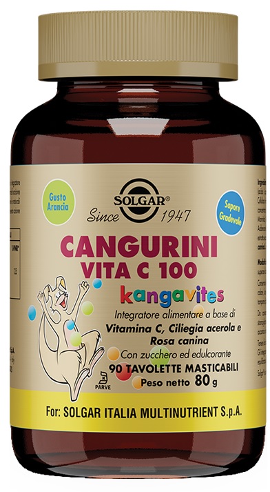 CANGURINI VITA C 100 90 TAVOLETTE MASTICABILI - goldeneffe.it
